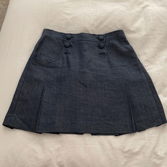 SEARLE Denim Mini Skirt size 8 - Picture 1 of 4